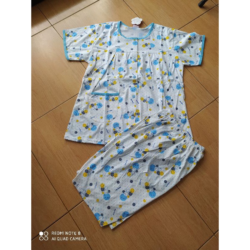 Baju tidur Dewasa  Berkancing Celana pendek