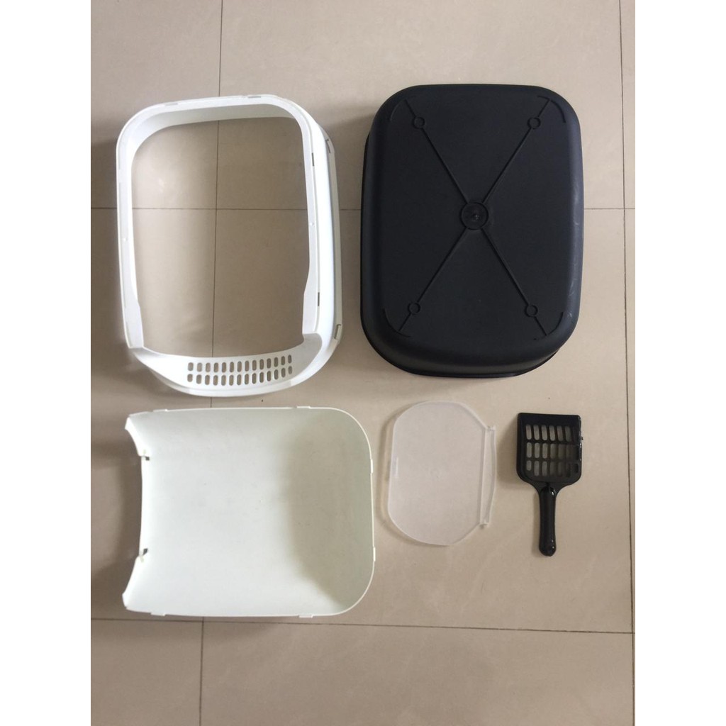 Mame Cat Litter Box -1 Set Bak Pasir Kucing dan Skop Plastik