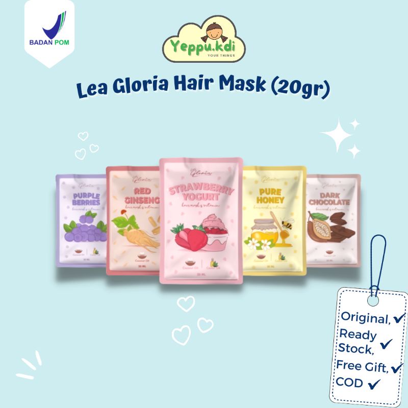 Lea Gloria Hair Mask 20gr - Masker Rambut Lea Gloria | Masker Creambath Lea Gloria | Lea Gloria Kend