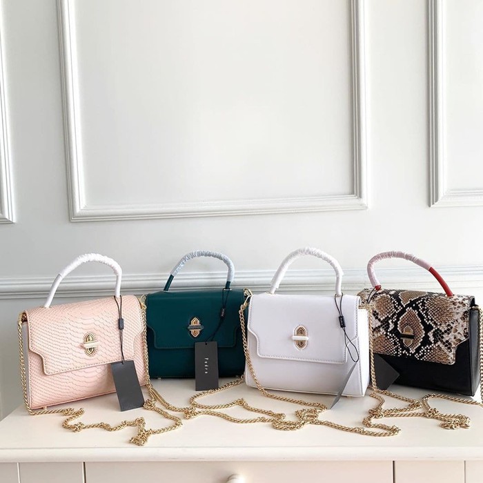 Tas Pedro Snake-Effect Mini Top Handle Bag