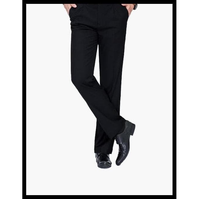 CELANA KERJA PRIA SLIMFIT HITAM BIG SIZE 37 S.D 42 ORIGINAL NIKAYU BAHAN HIGH TWIST