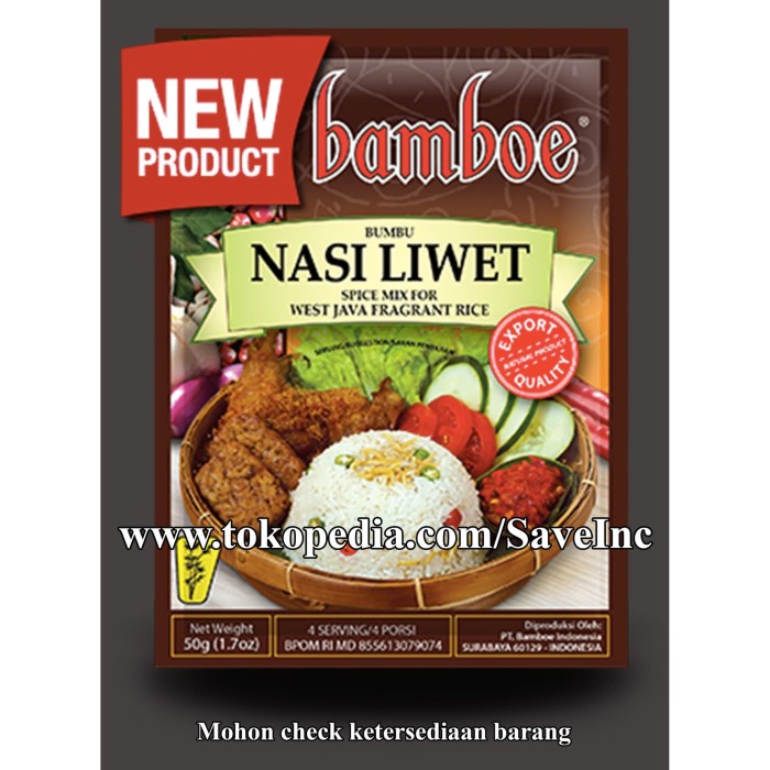 

Instan-Masak-Bumbu- Bamboe Export Nasi Liwet Bumbu Dapur Racikan Instan Siap Pakai -Bumbu-Masak-