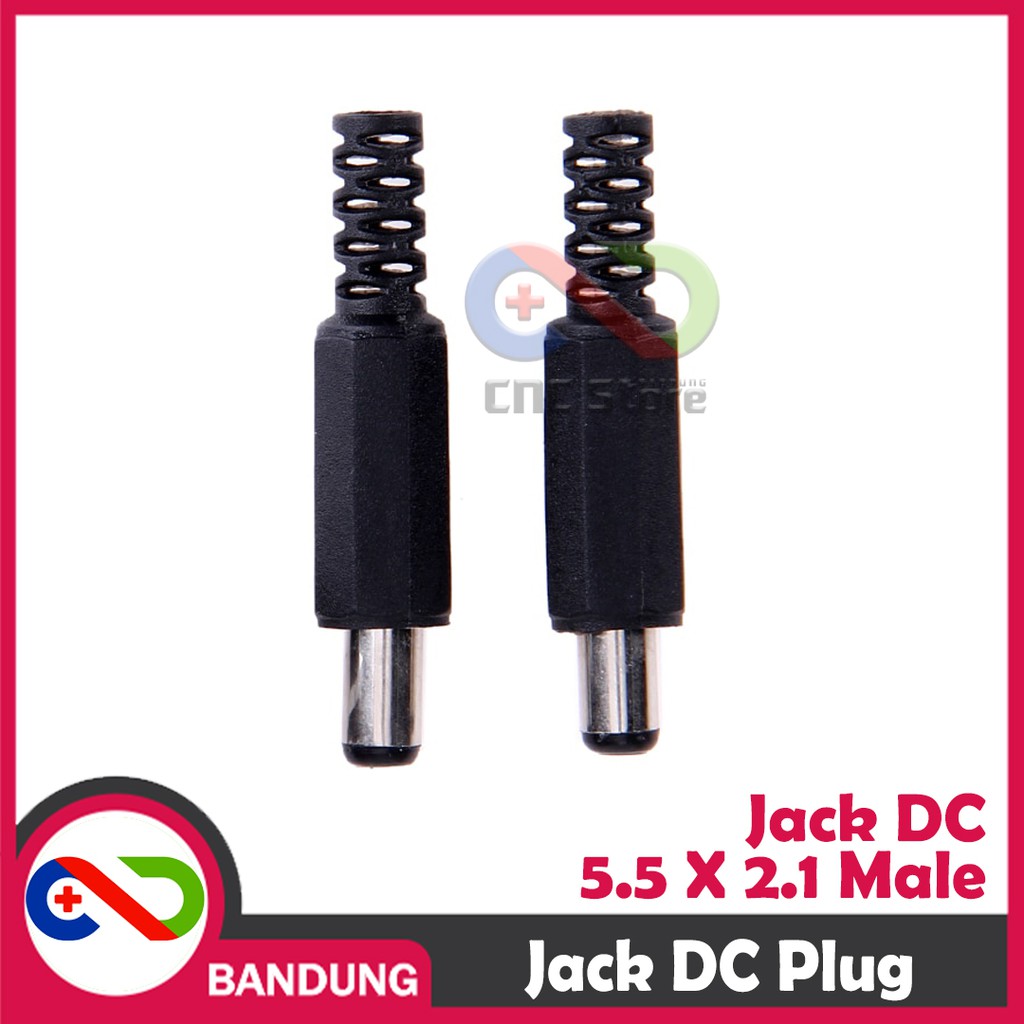 JACK DC 5.5 X 2.1 MALE SOCKET DC ADAPTOR JACK PLUG BLACK