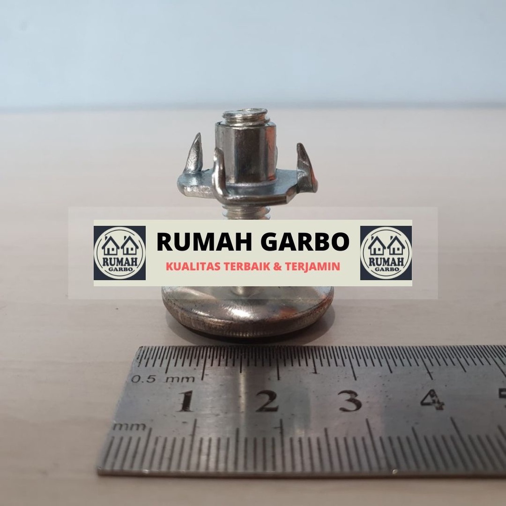 Adjuster Kaki Stabil Besi Meja Kursi Sofa Bangku 30mm & Teenut-M8