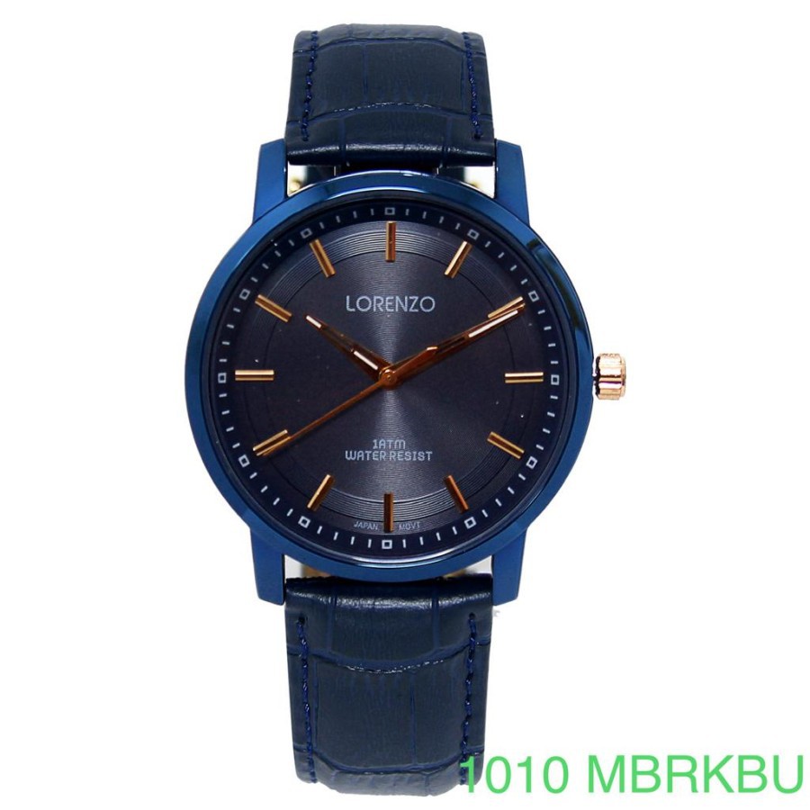 jam tangan pria lorenzo 1010 original tali kulit