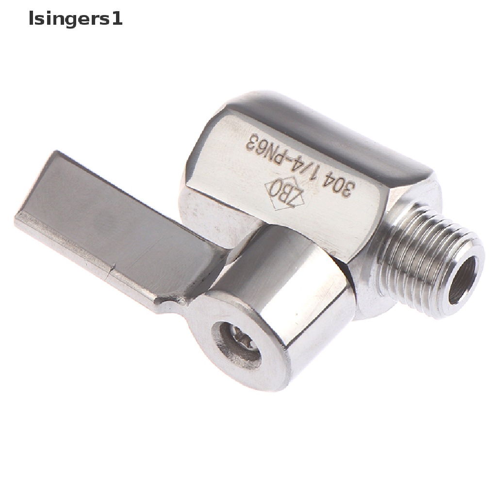 (lsingers1) Katup Bola Mini NPT Male / Female Bahan Stainless Steel 304 Ukuran 1 / 4 &quot;