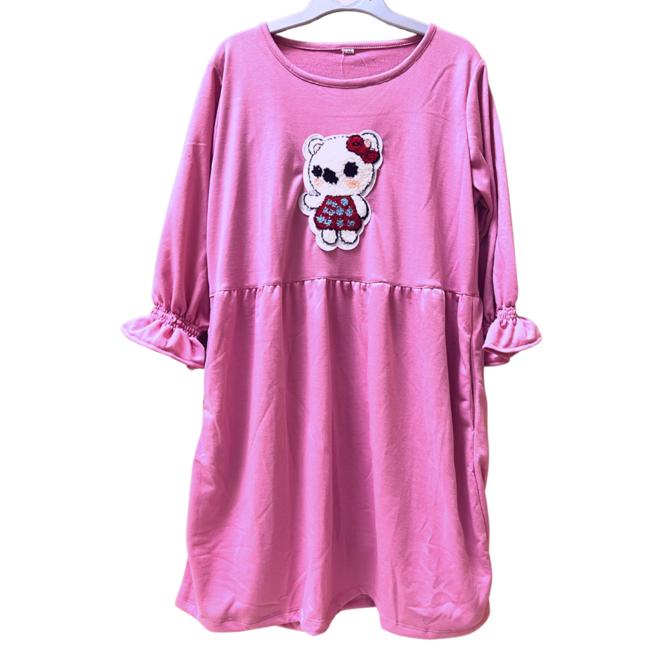 Dress Tunik Anak Perempuan Fashion Korea Lengan Panjang 3-15 Tahun