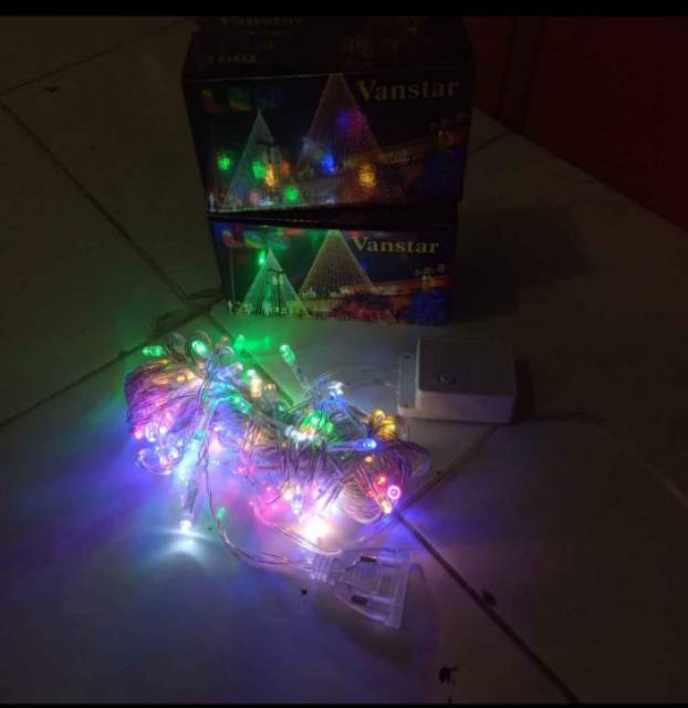 KD 1 Lampu natal tumbler warna warni 100 led / Lampu Tumbler 7 warna panjang ±7