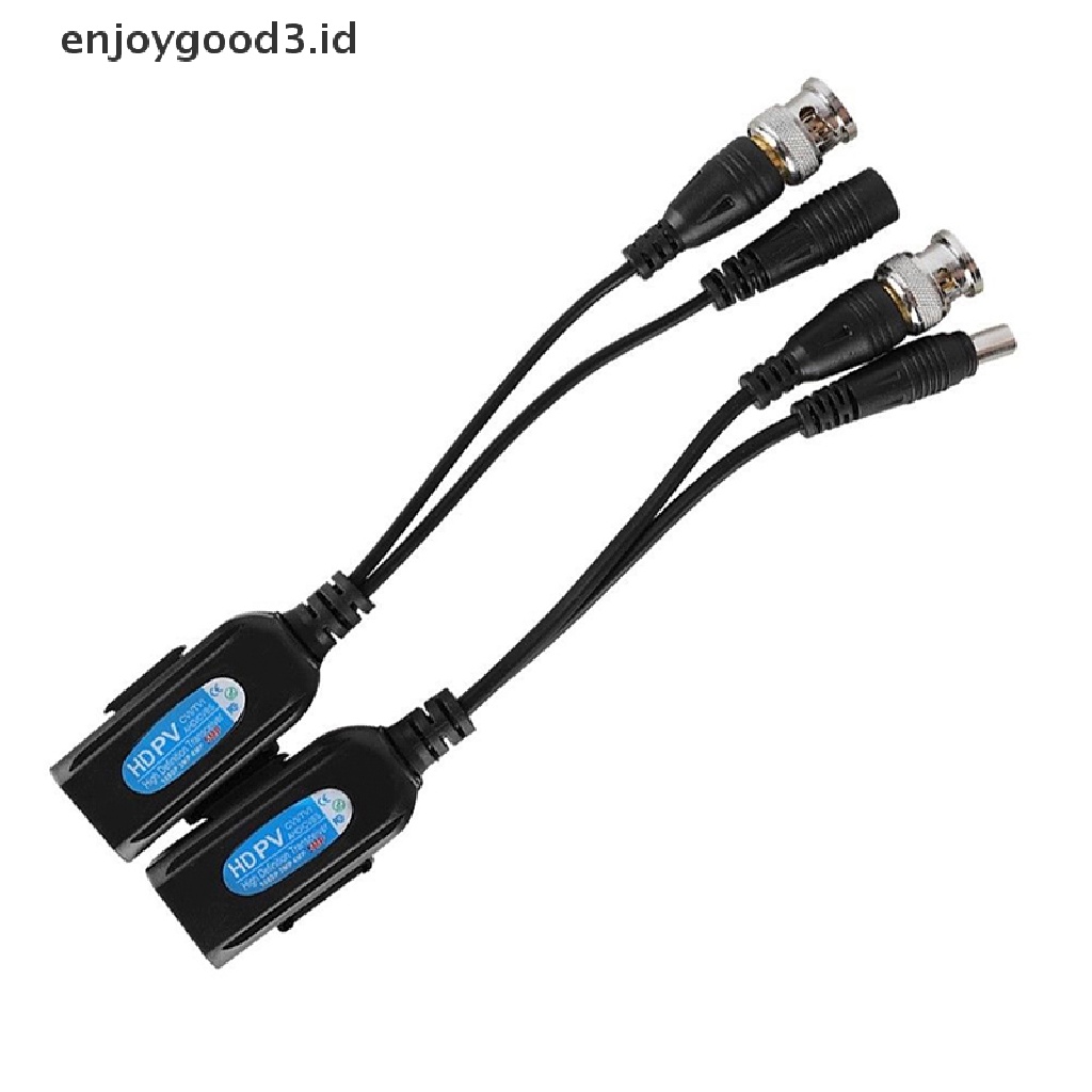 1 Pasang Transceiver Video Power Bnc Cat5E 6 Rj45 Coax