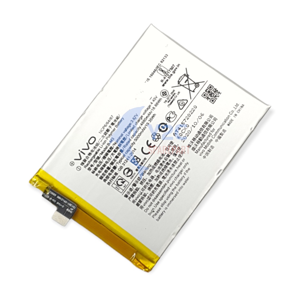 BATERAI VIVO Y20 / Y30 / B-M3 ORIGINAL OEM / BATREI BATRAI BATERE BATRE