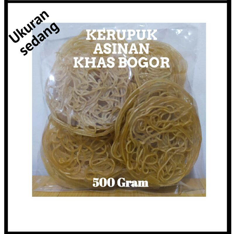 

KERUPUK MIE KHAS BOGOR // KERUPUK ASINAN // NETTO 500 GR // UKURAN SEDANG