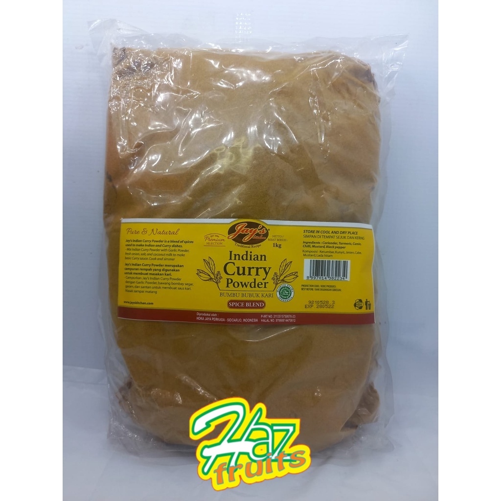 

Jays Indian Curry Powder / Kari Bubuk India Jays 1 KG Halal Enak Praktis