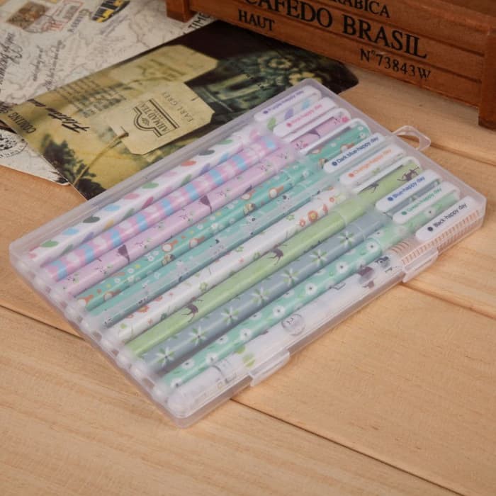 

Promo Happy day gel pen pulpen warna warni 10 warna 1 set Berkualitas