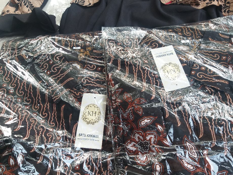 Kemeja Batik Pria Lengan Panjang Size M L Xl Xxl  Bswart Batik Hrb026 Kenongo Hem Panjang Padi