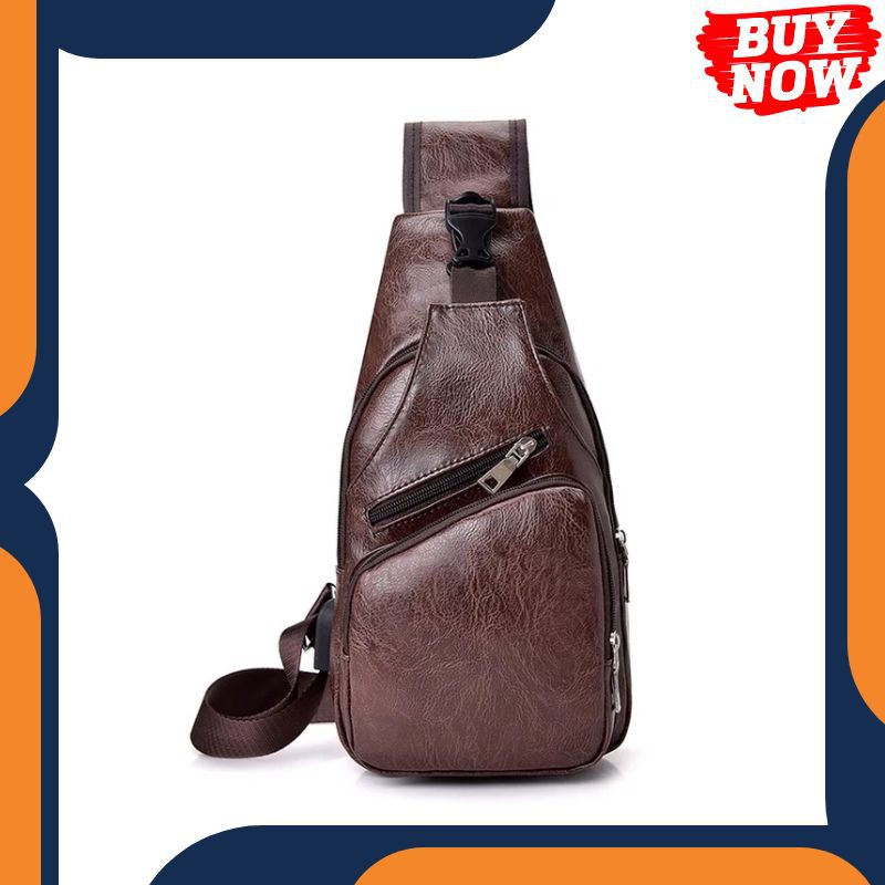 DSQ230 Tas Selempang Kulit | Tas Slempang Sling Bag Pria