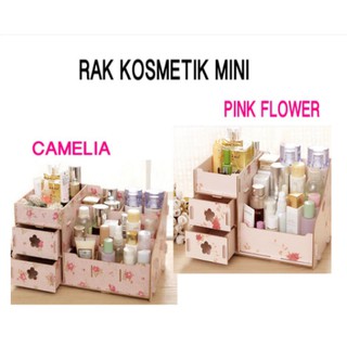  RAK  KOSMETIK  MINI BAHAN KAYU TEMPAT COSMETIC STORAGE MINI 