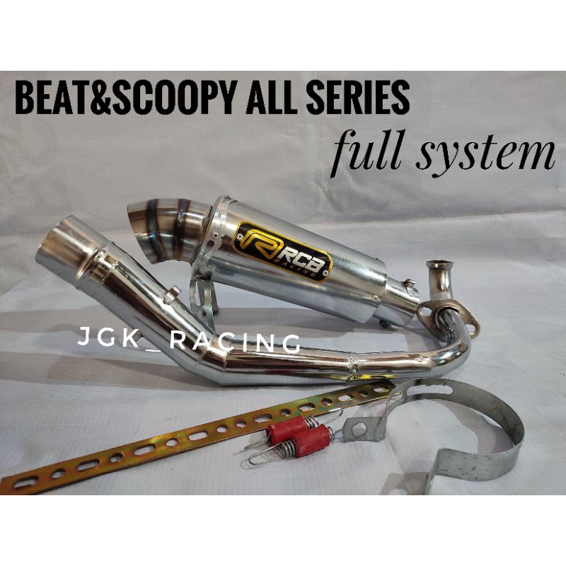 Knalpot racing RCB corong beat karbu/beat fi/beat pop/beat street/beat new/scoopy/spacy/genio