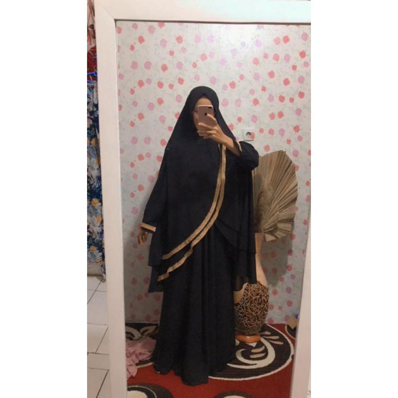 Gamis Syarii Polos Jilbab Panjang Kebawah