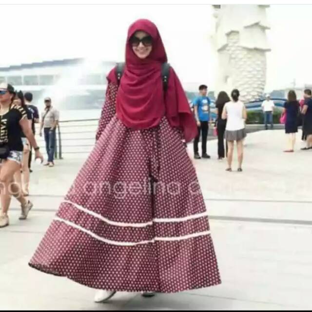 ATELIER ANGELINA SABILA POLKA MAROON