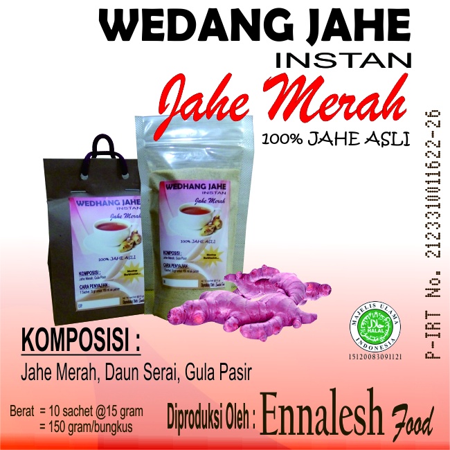 

Minuman Herbal JAHE MERAH Instan 150 gram