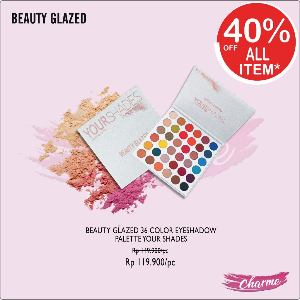 (READY &amp; ORI) Beauty Glazed 36 Colors Warna Pigmented Eyeshadow Palette Your Shades B59 B 59