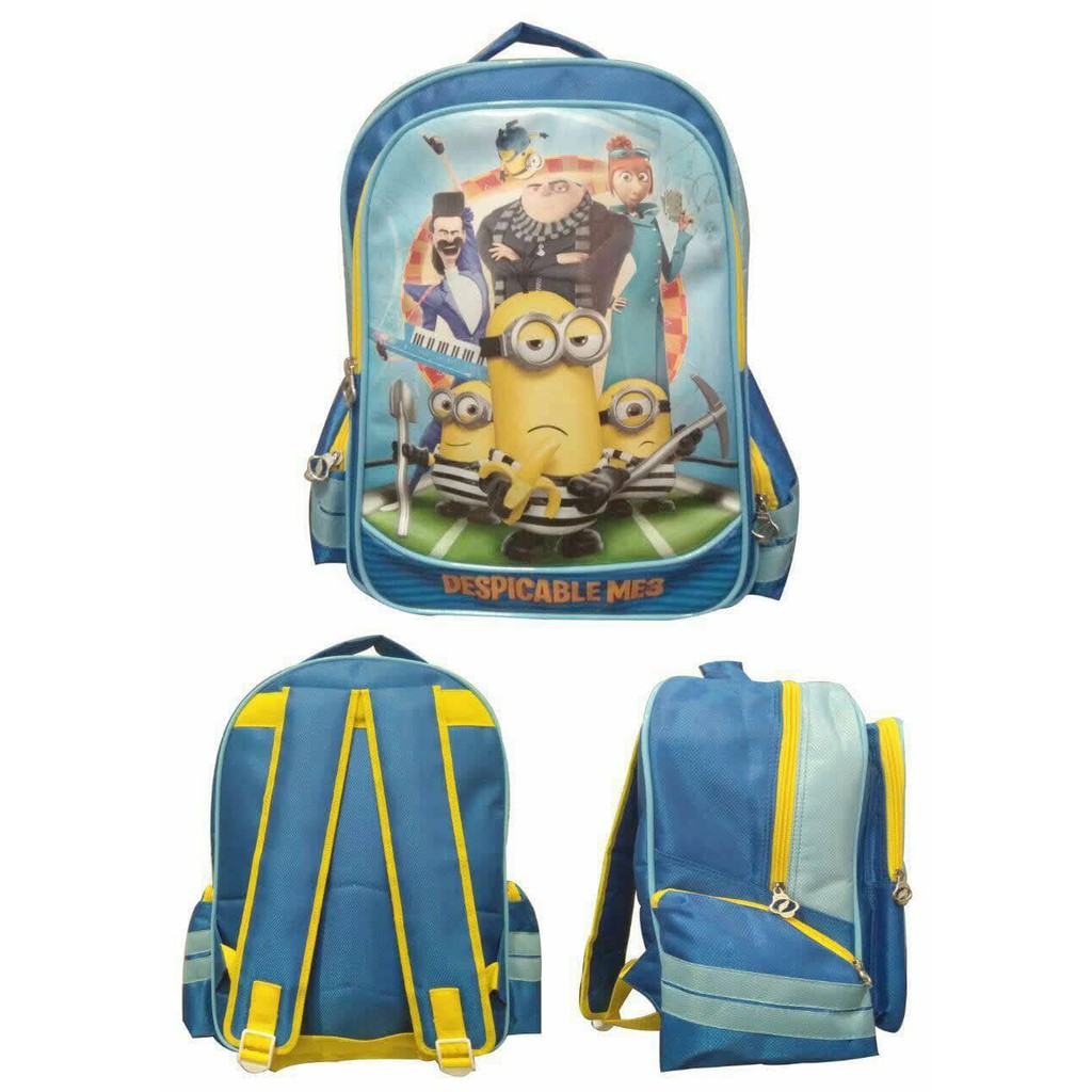 Tas ransel sekolah anak SD minion bahan import