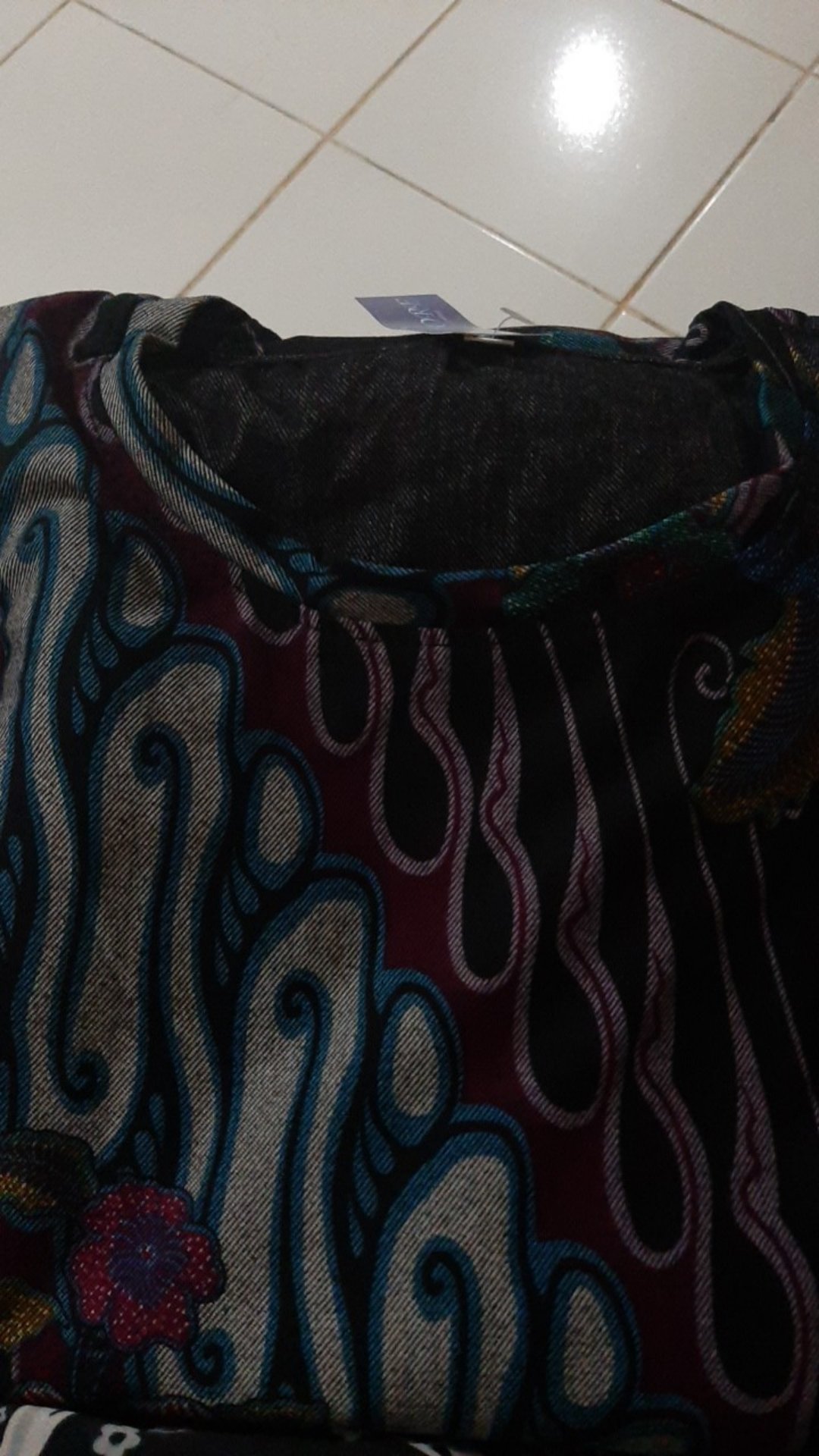 Imona Maxy Gamis Syari Calvin Jeans Motif Batik Original By Akasia (tebal.melar)