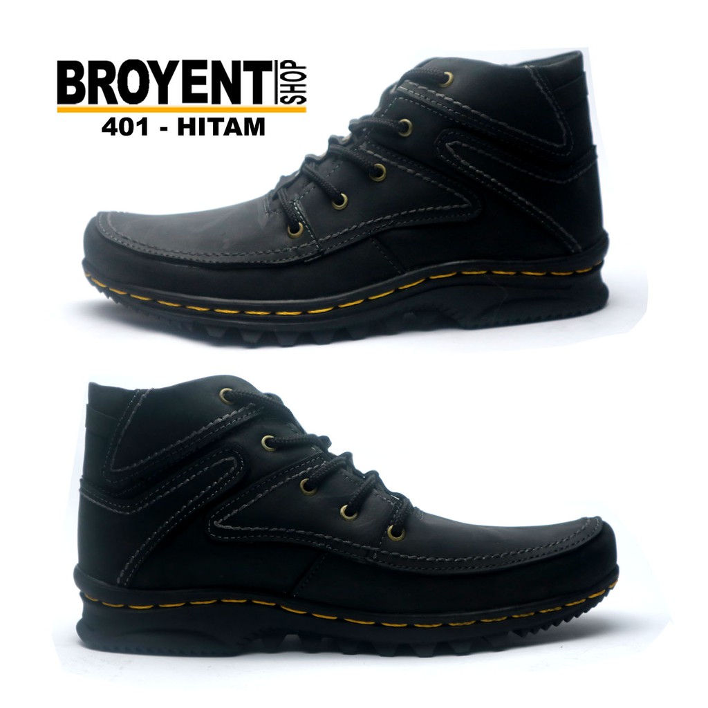 Sepatu Boots Pria Kulit Asli 401