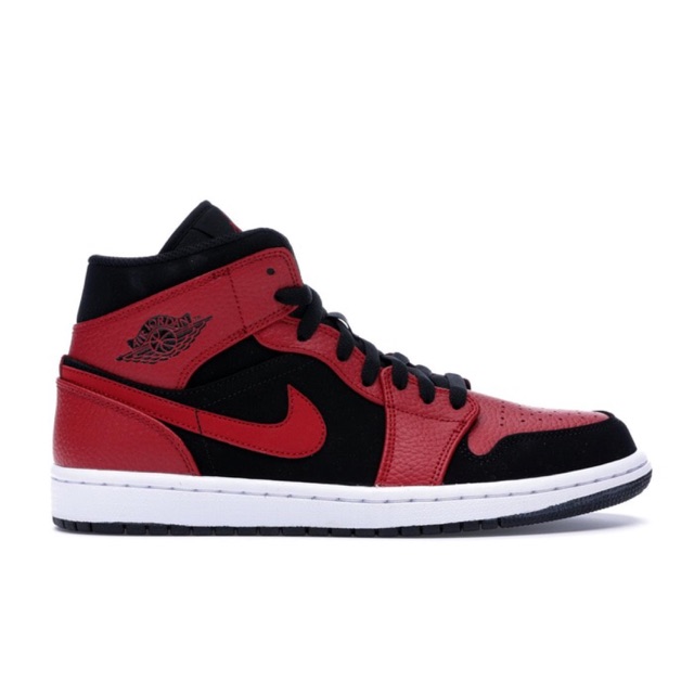 Tas Sepatu Nike Air Jordan 1 Mid Gym Red Black Reverse Bred 554724-054