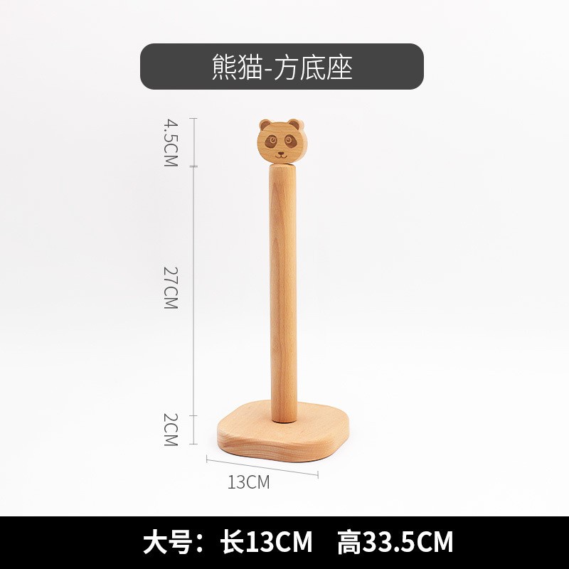 Cute standing wooden kitchen paper roll holder / tempat tisu gulung