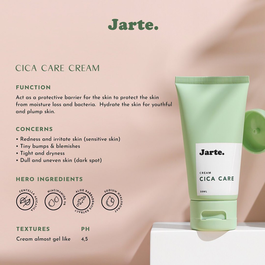 Jarte CICA Care Series | Jarte CICA Care Gentle Wash | Toner | Ampoule | Cream