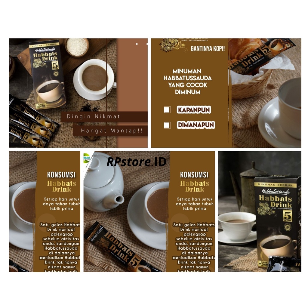 

Habbast Drink/Kopi Habbbast{30sachet} Minuman bebas kafein aman Di lambung