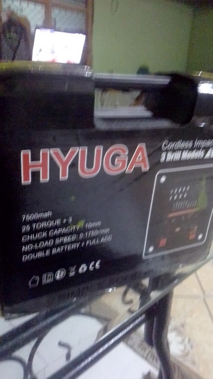 Impact Drill Mesin Bor Baterai  15v Hyuga By Uchiha Besi Beton Obeng Kayu Dll