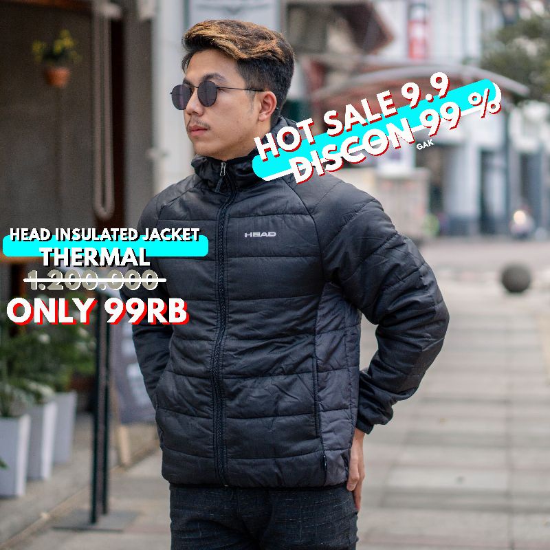 jaket import head insulated thermal - jaket insulated thermal head - jaket hangat head original