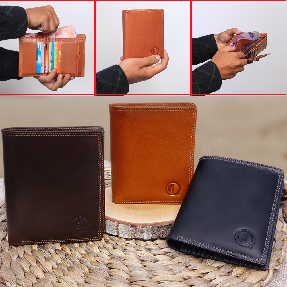 Dompet Kulit Pria Dompet Kartu Pria Lipat Kulit Sapi Asli Original D007 Dompet SLIM Pria Kulit Sapi Asli 2 Lipat 12 Slot Kartu KUALITAS TERJAMIN MEMUASKAN