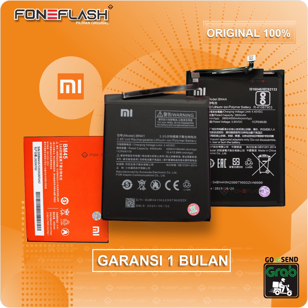 Baterai Batre Original 100% Xiaomi Redmi Note 1 2 3 5 6 7 Pro 5A Prime