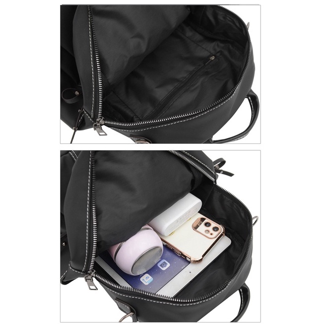 Tas Ransel Wanita Korea Fashion Style Kasual Tas Punggung Cewek Multifungsi Sling Bag Women Parasut Tas Wanita Model Korea Bahan Parasut Anti Air Tas Sekolah Tas Kuliah Tas Kerja Tas Traveling Azgalery T263