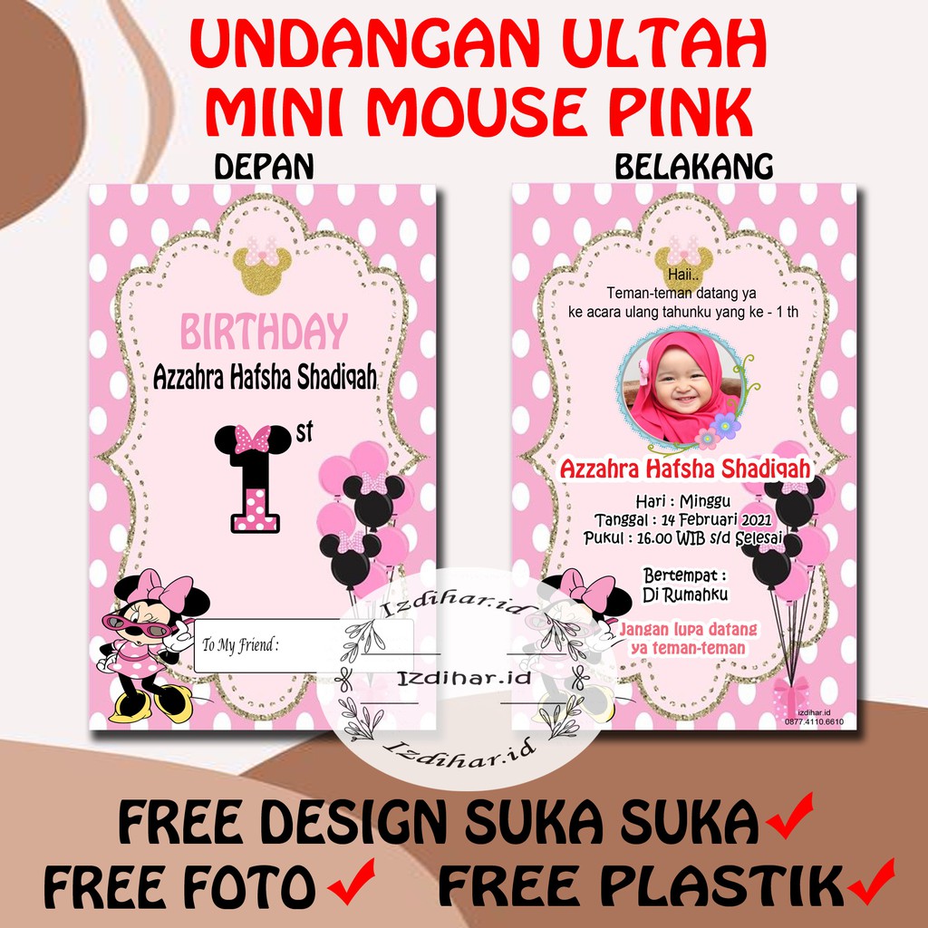 (UNDANGAN ULTAH) /Undangan ulang tahun / undangan ultah / undangan cetak / cetak undangan