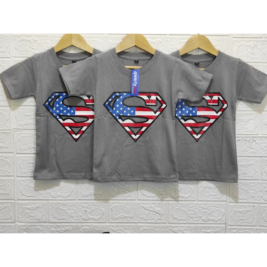 Kaos Anak Distro SUPERMAN Abu 1-8 Tahun