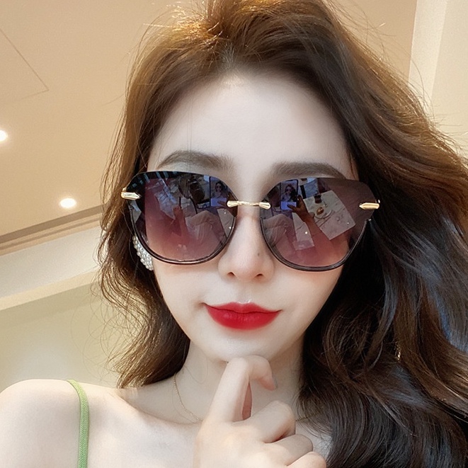 Kacamata Sunglass Model all match Dengan Bingkai Bundar