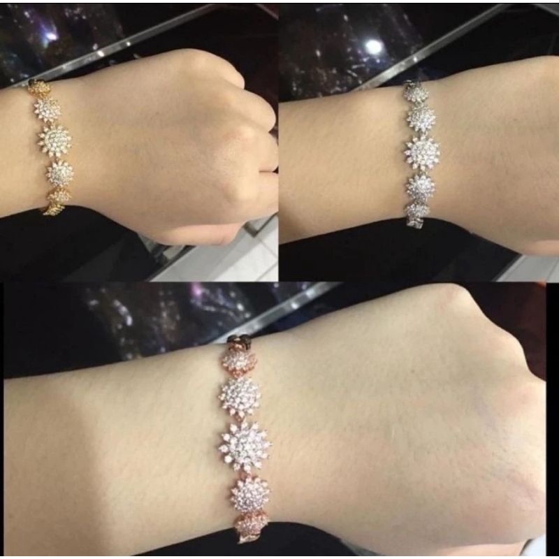 GELANG TANGAN RANTAI TURA MATAHARI SEMI BERLIAN