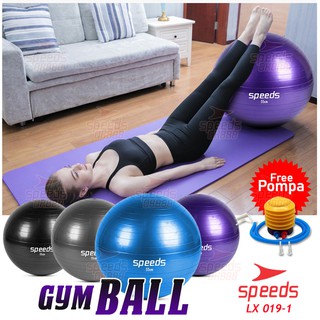 SPEEDS Gym Ball Untuk Fitness Atau Bola yoga alat olahraga Gymball 55cm,65cm,75cm Bonus Pompa 019