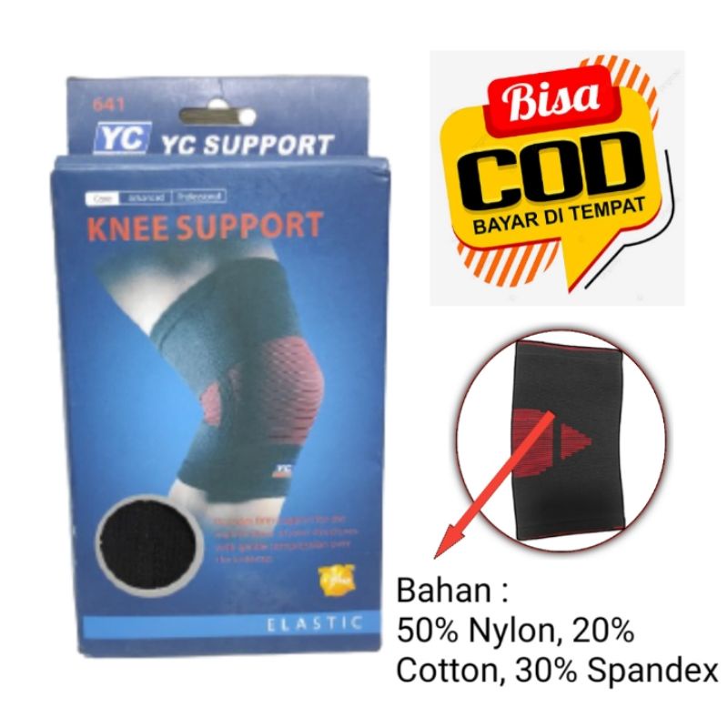 Knee Support YC 641 Deker Pelindung dan Penyangga Lutut Kaki / Engkel Lutut