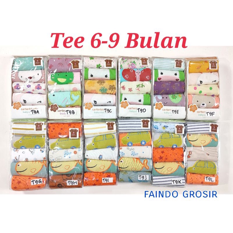 Tee 5in1 lengan pendek KODE T/Baju 5in1/atasan bayi 5in1