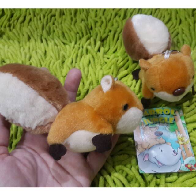 Gantungan Kunci Boneka Tupai Lucu