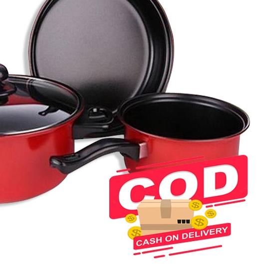 Panci Wajan Set Isi 3 Pcs SQRS / Panci Wajan Anti Lengket 1 Set