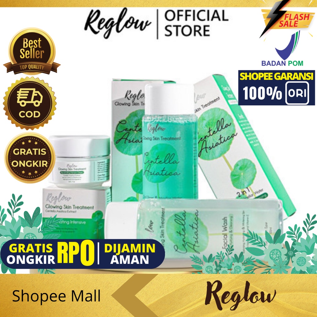 [BISA COD] REGLOW Glow Skin Treatment Skincare Original Glowing Whitening BPOM Beauty Series Perawatan Kecantikan Wajah Paket Reglow Bpom