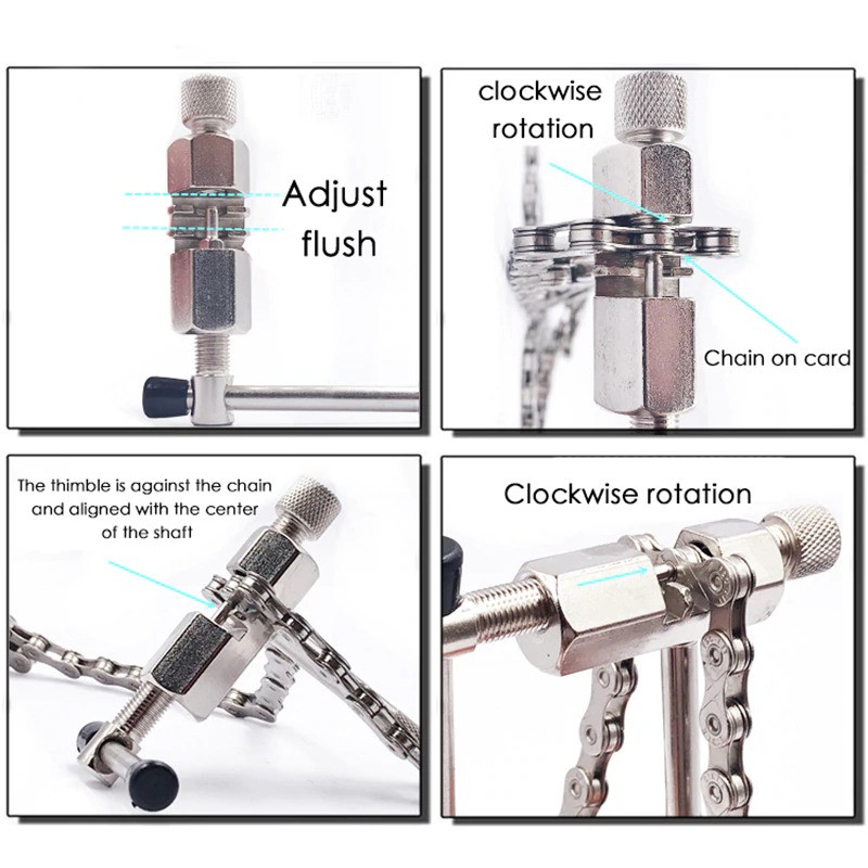 TaffSPORT 4 in 1 Perlengkapan Reparasi Rantai Sepeda Bicycle Chain Socket Tool Set Alat Tools Repair