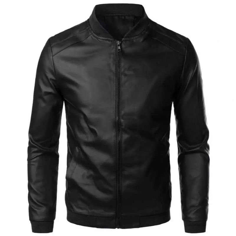 JAKET kulit pria / Jaket bomber pria / Jaket semi kulit / Jaket bomber terbaru