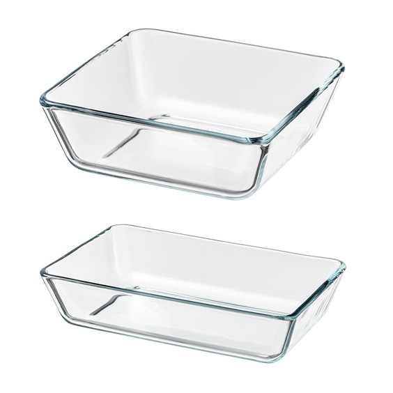 Oven Dish Piring Oven Kaca Bening Heat Resistant Glass